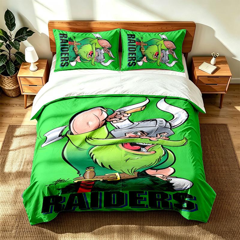Canberra Raiders (5) 3pc set suitable for master bedrooms soft and comfortable an ideal gift for family and friends Includes one duvet cover and two p