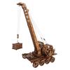 YAQUMW European Medieval Retro Miniature Ancient Wooden Heavy Equipment Can Be Raised and Raised Crane Craft and Building Challenge 3D Handmade DIY