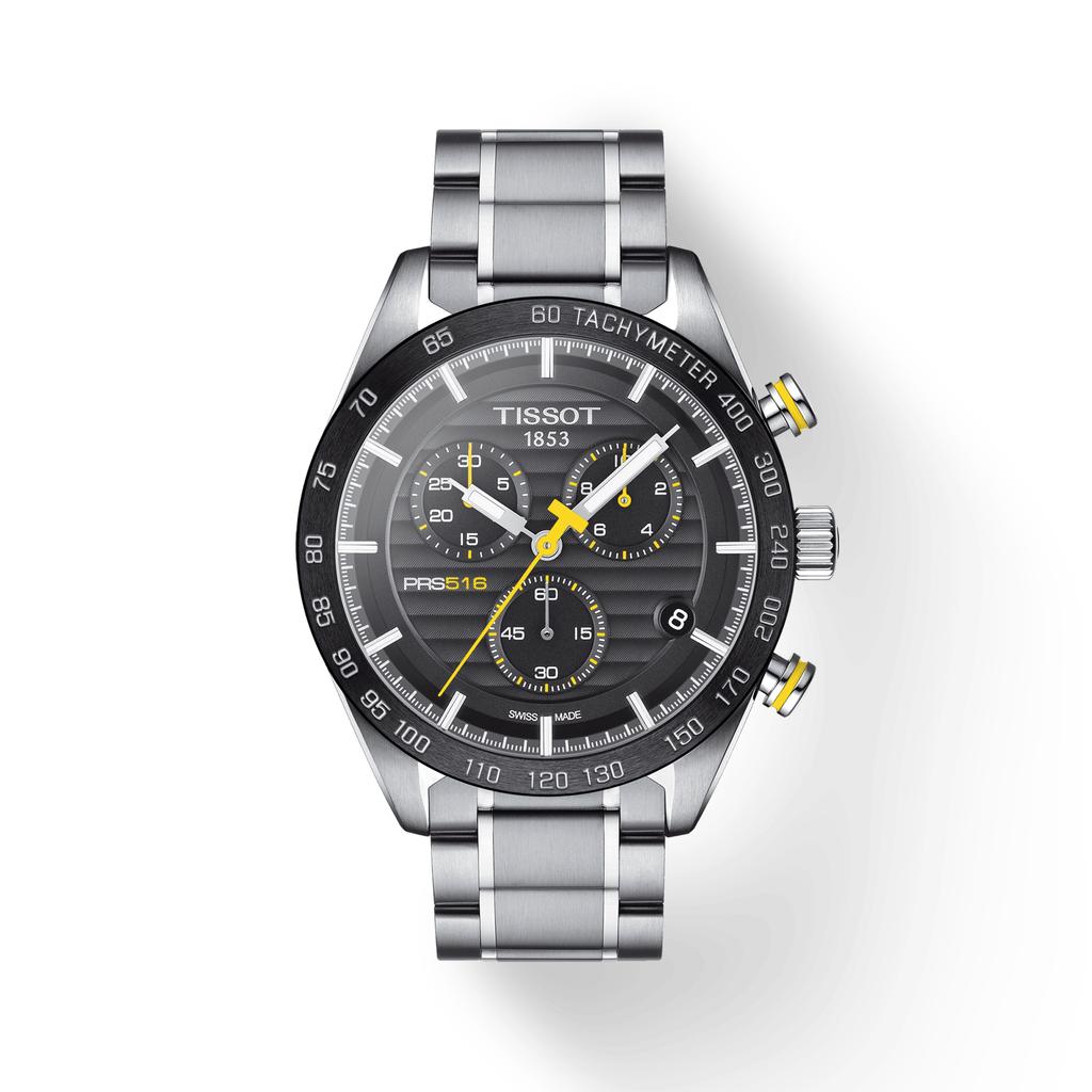 Tissot Мужские модные часы из нержавеющей стали с черным циферблатом T100.417.11.051.00