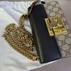 [Pre-Owned] Padlock Moonlight Treasure Box Series Metal Lock Logo Canvas And Leather Crossbody Bag Small - Excellent #1YO23TD