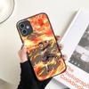 Матовый чехол для iPhone 11 12 13 14 Pm Pro Max XR X 8 7 Plus Pro XS Mini Skin Feeling Cover Fundas Shell Japan Anime Demon Slayer