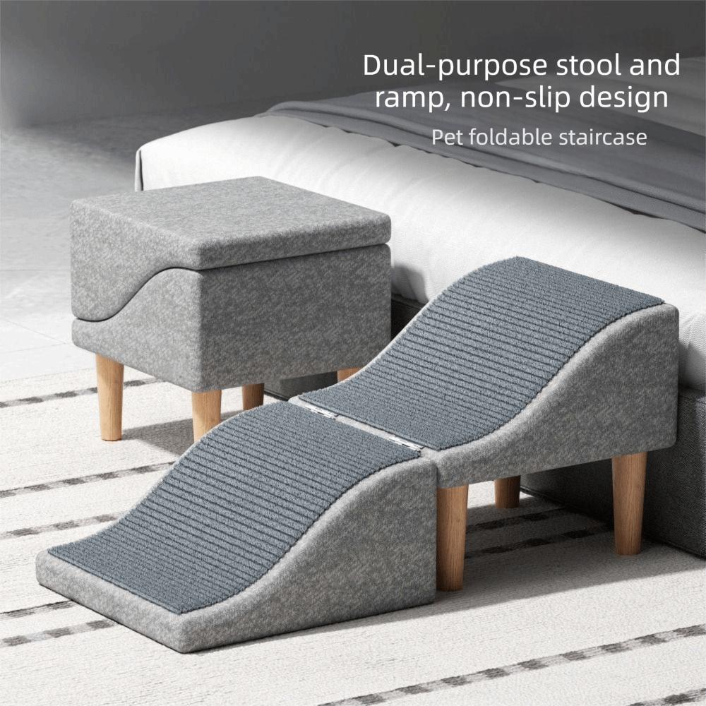 Non-Slip Foldable Dog Ramp Adjustable Non-Slip Pet Ramp Pet Accessories Dog Stairs Dog Bed Use