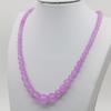 6-14mm Accessory Crafts Fitting Purple Chalcedony Crystal Lucky Stone Tower Necklace Chain 45cm Beads Jewelry Gifts