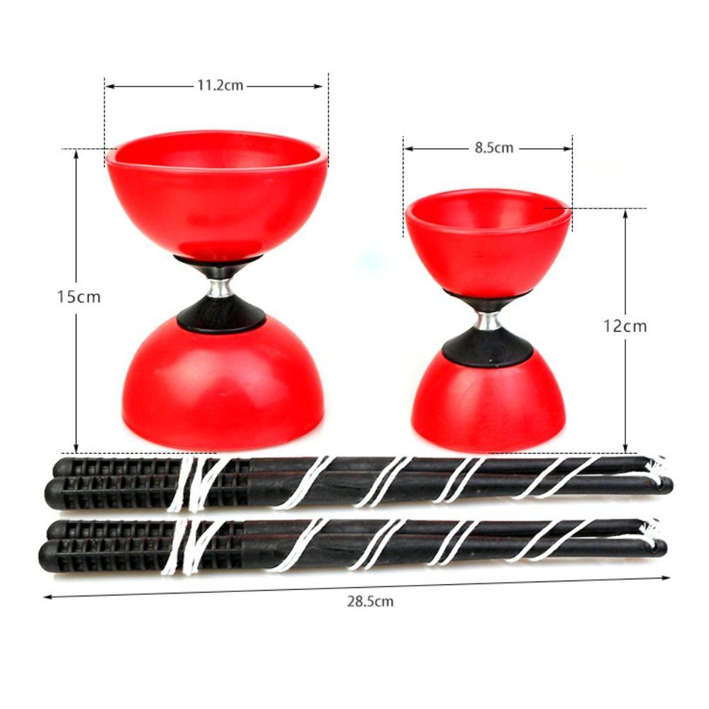 Leather Chinese Diabolo Bowl Shape Diabolo Toy Sensory Training Equipment Chinese Yo-yo Outdoor