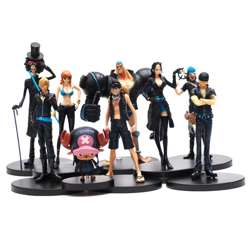 Аниме Фигурка ONE PIECE Робин Нами Усопп Чоппер Брукк Черное Платье Стоячая Модель Игрушка ПВХ Детский Подарок Коллекция