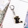 Мультяшный Милый Кот Акриловый Брелок Черный Кот Милый Подвеска Черный Кот Подвеска для Мобильного Телефона