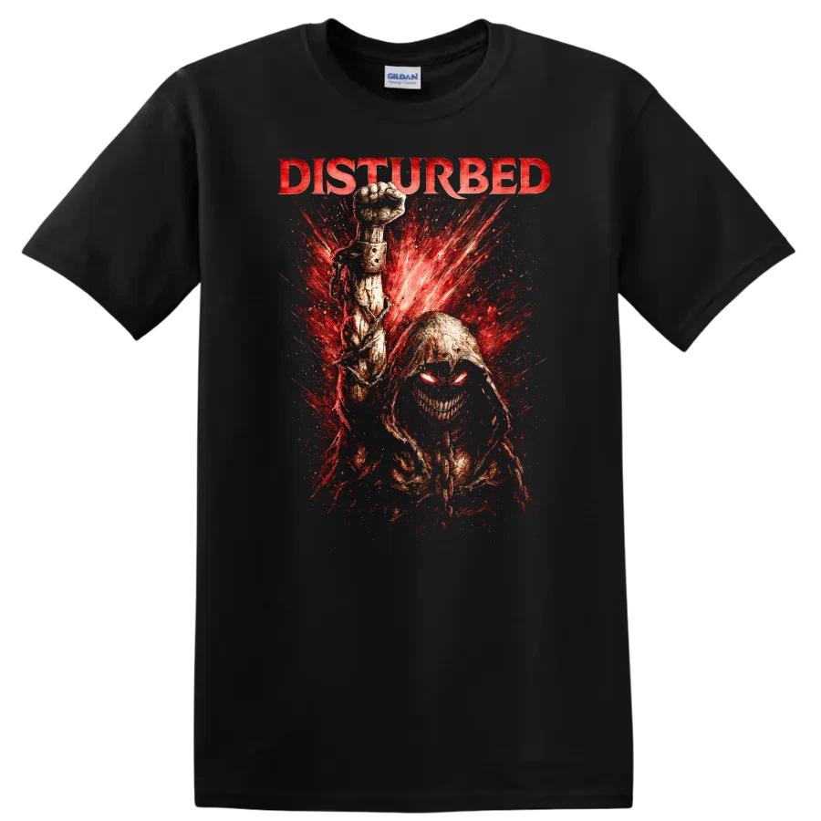 Disturbed Art Retro Rock Heavy Metal Album Cover T Shirt Graphic Tee