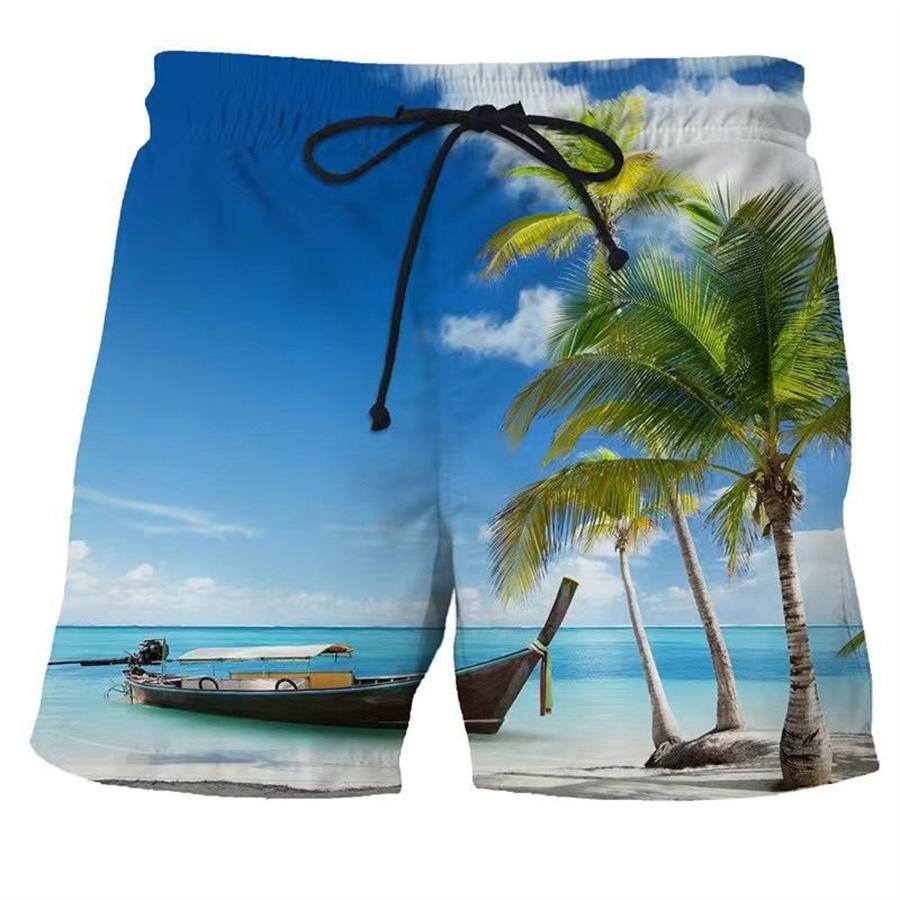 Men Shorts Summer 3D Printed Casual Ordinary Youth Beach Short Pants Spring Little Stretch Short Trousers