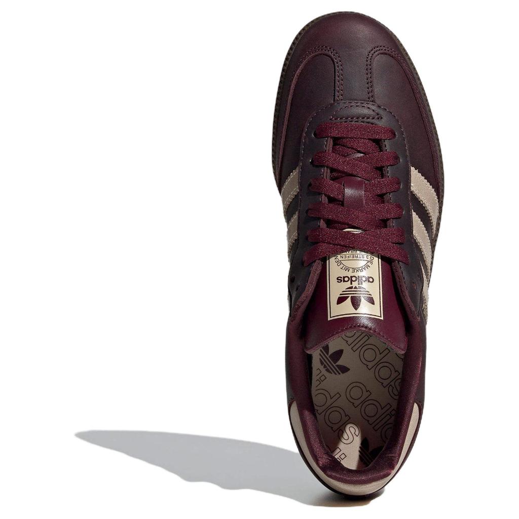 adidas Samba OG Maroon Crystal Sand женские кроссовки красно-золотые-металлические IF7004