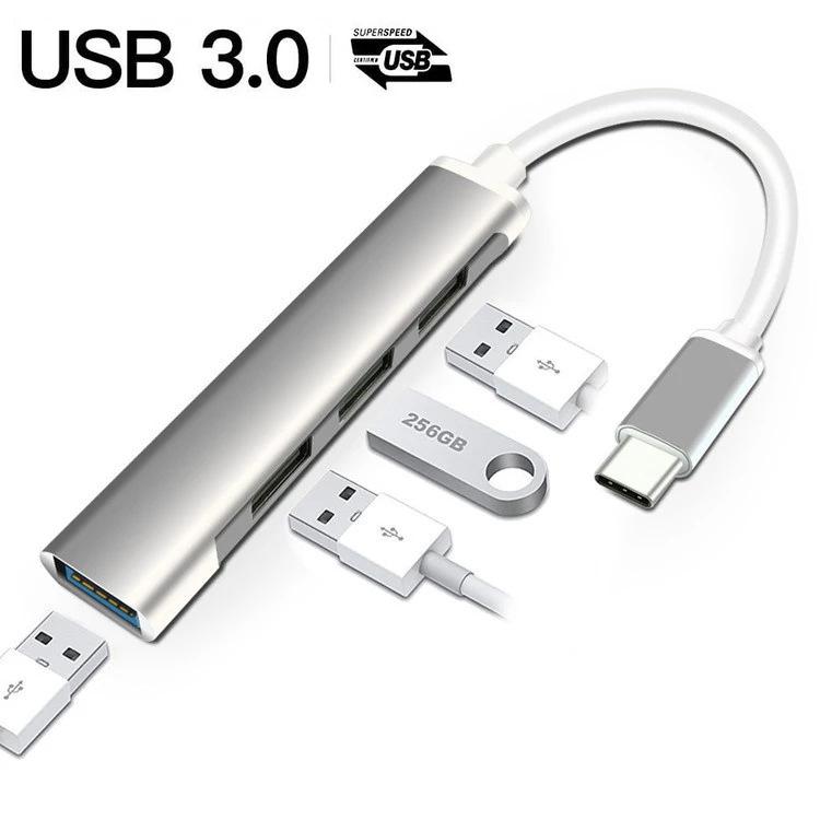 4-в-1 USB 3.0 ХАБ Type C ХАБ к USB3.0 Type-C 4 порта USB Высокоскоростной разветвитель Коробка 4 порта USB Зарядный адаптер Для Macbook iPad