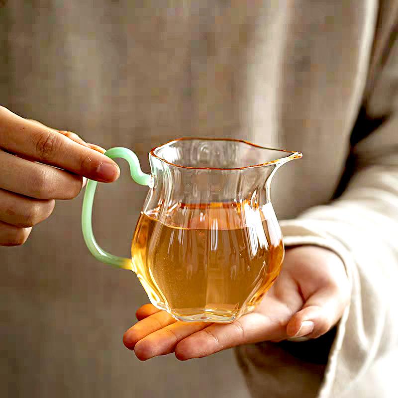 250 мл Высокоборосиликатное Стекло Чайник-Кувшин Fair Mug с Ручкой под Нефрит Термостойкий Чайная Церемония Чахай Набор для Чайной Церемонии Kungfu