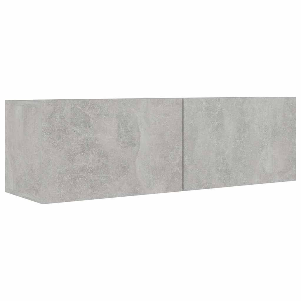 7 Piece TV Cabinet Set Concrete Grey Particleboard