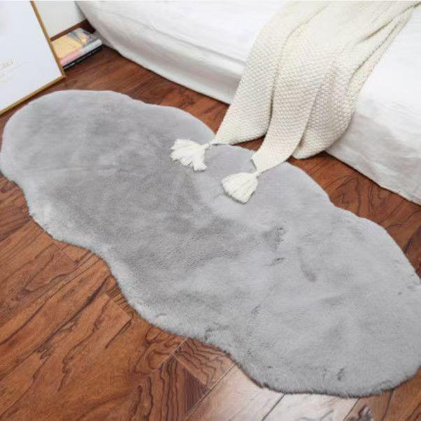 Ковер из искусственного кроличьего меха: Пушистый напольный коврик для спальни/прикроватный, подушка для эркерного окна в гостиной, прикроватный коврик для кофейного столика или гардеробной
