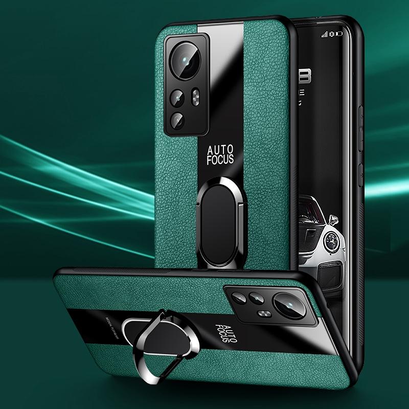 Кожаный чехол с держателем-кольцом для Xiaomi Mi 12 Pro 12X 12S Ultra 12T Pro Чехол Силиконовый чехол для телефона для Poco X3 F5 Pro F3 F4 X4 GT