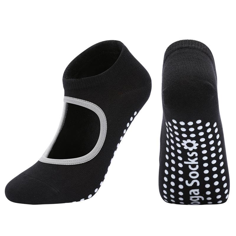 Color EU 35-42 Big Size Women Men Pilates Sock Anti-Slip Breathable Backless Yoga Ballet Dance Sports Grip Socks for