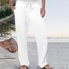 New Men's Trousers Men's Casual Solid Color Thin Linen Men's Trousers Spot