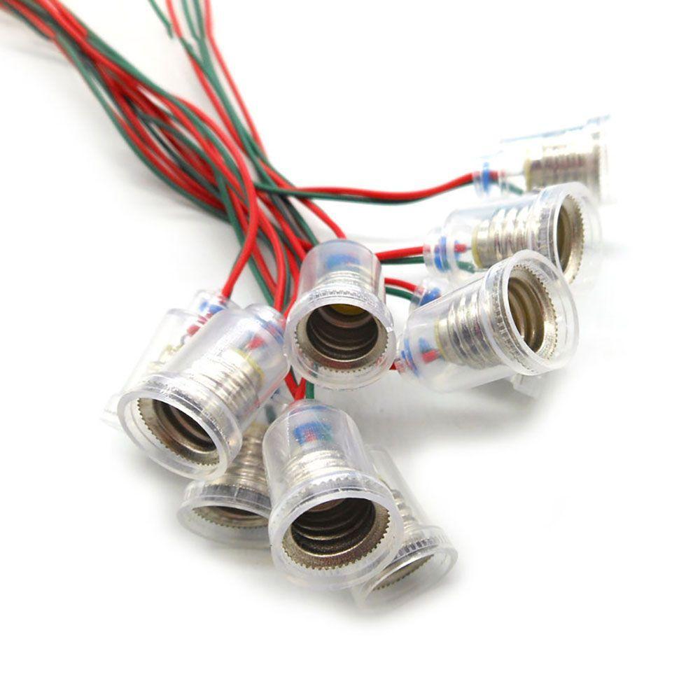 V for Small Bulb with 20cm Wire E10 Lamp Base Light Adapter E10 Lamp Holder Lighting Accessories