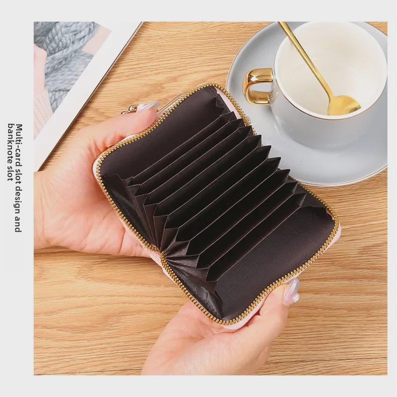 Trendy Mini Student Coin Purse: Stylish Small Wallet with Large Capacity Accordion Card Holder for Women
