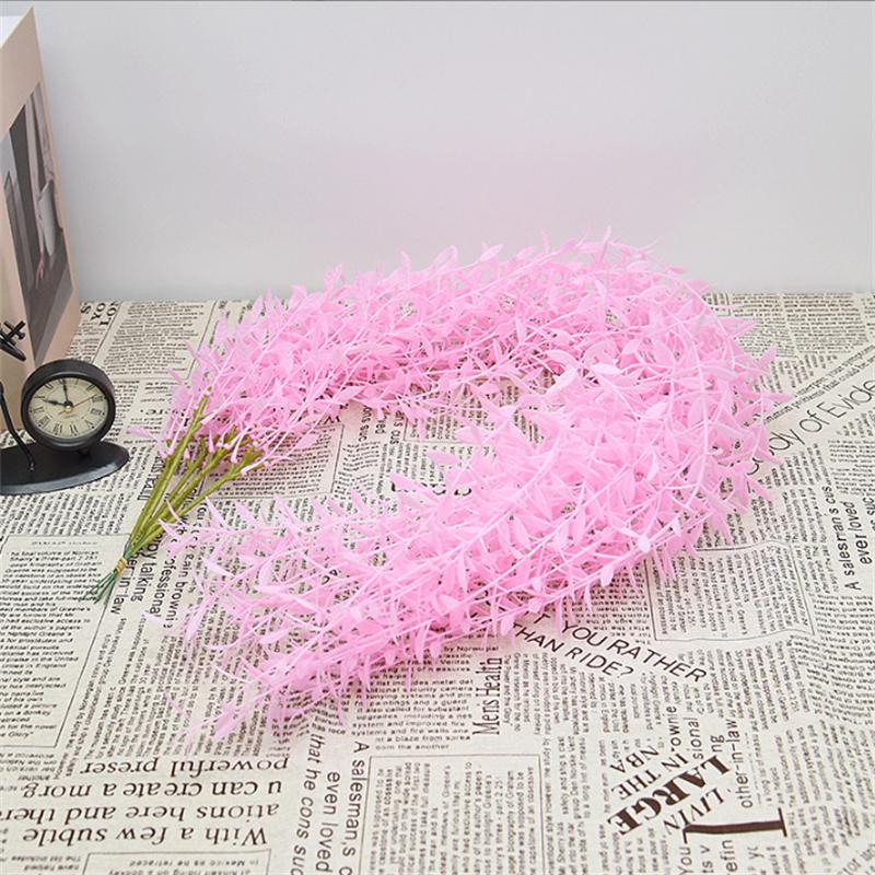 104 см зеленые искусственные листья растения виноградная лоза свадьба вечеринка домашний сад забор украшение ротанг настенный плетеный плющ