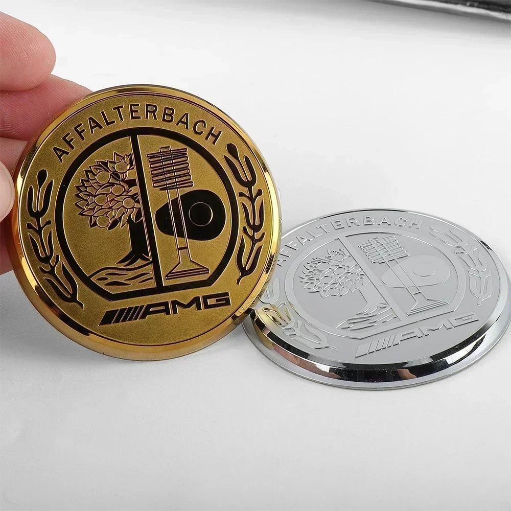 NFQ1 3D Aluminum Car One-touch Start Cover Ignition Device Button Decoration Sticker For Mercedes Benz AFFALTERBACH AMG Badge Emblem