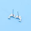 Ocean Style Silver Earrings Feminine Earrings Korean Long Personalized Dolphin-shaped Earrings