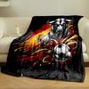 Bull Soccer Spain Theme Designed Flannel blanket for bedroom, living room, sofa, and nap