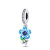 S925 Silver 925 Silver Flower Butterfly Pendant Beaded Bracelet Necklace DIY Jewelry Making Kit
