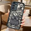 Phone Case: 2D Flat Samsung Galaxy A34 A35 M05 M06 S20 S22 S21 FE Plus 5G Protective Case, Dark Gray Chubby Cat, Christmas and Halloween Gift