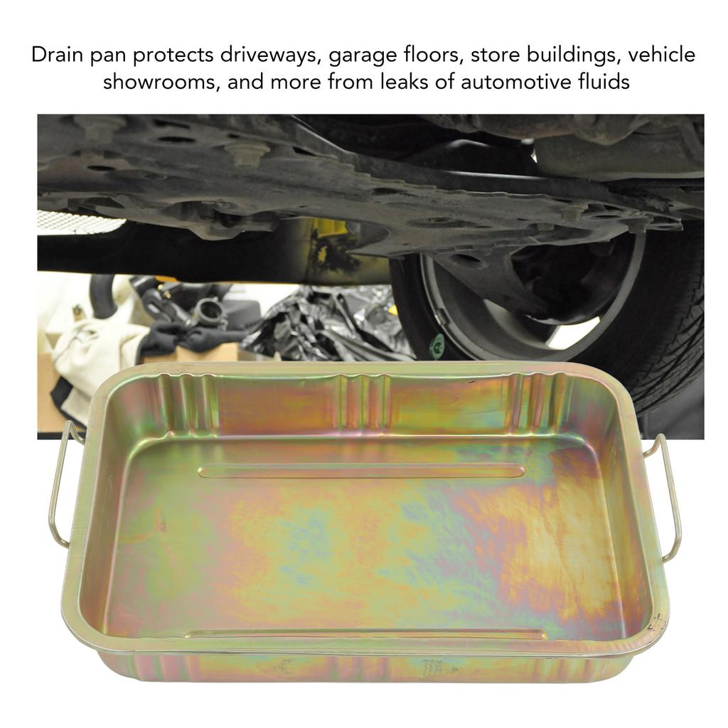 Оцинкованный поддон для сбора масла Профессиональный металлический контейнер-слив Инструмент для ремонта автомобиля