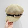 Knitted Women's Beret Breathable Octagonal Hat Summer Painter Hat  Sun Protection