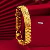 Роскошный Браслет из Чистого Золота 24K 9999 Золотой Дракон Мужской Большой Браслет