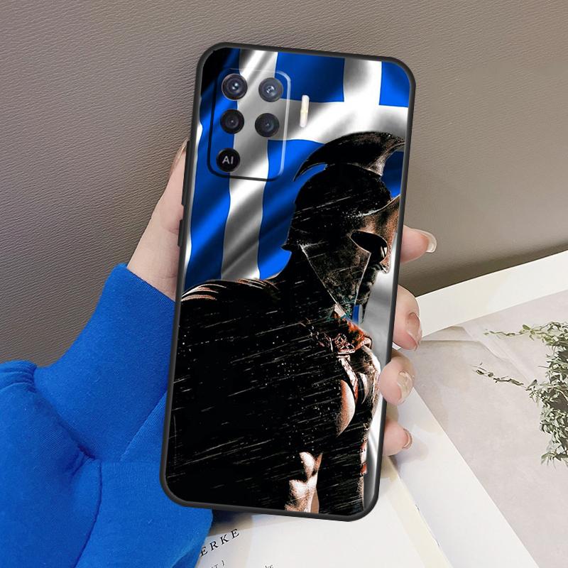 Греция Греческий Флаг Чехол Для Oppo A78 A38 A18 A98 A58 A60 A80 A40 A96 A76 A16 A94 A74 A54 A15 A17 A57 A77 A5 Pro