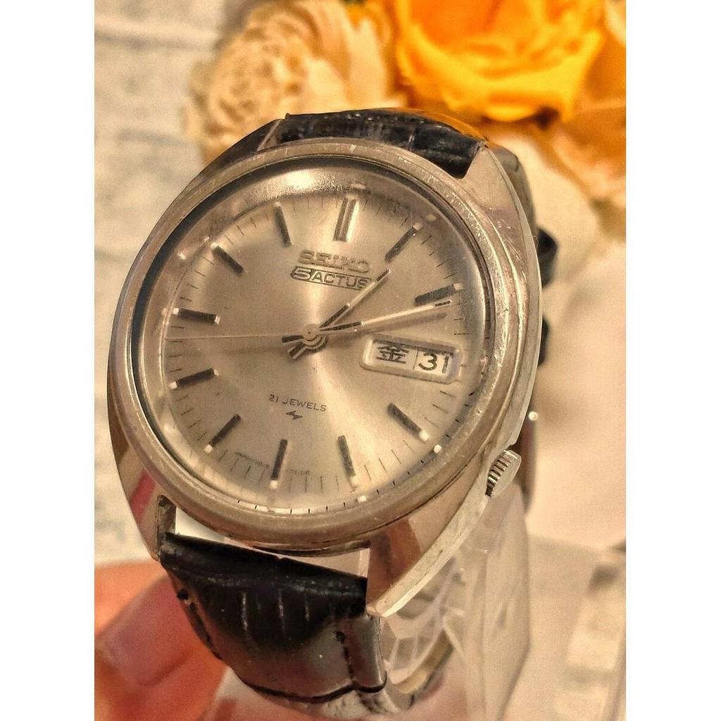 Б/У Редкие Мужские Часы SEIKO 5 Actus 1971 года Серебристый Циферблат 7019-7070 Винтажные Автоматические с Днем Недели и Датой