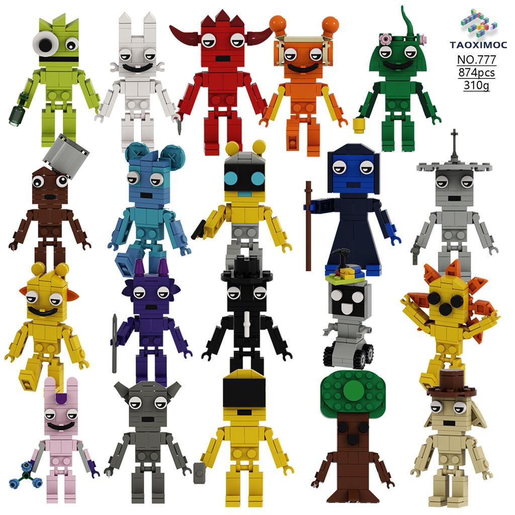 Monster Taoxi Building Blocks Figure, Rhythm Box Game Peripheral, Mini Model Toy Decor