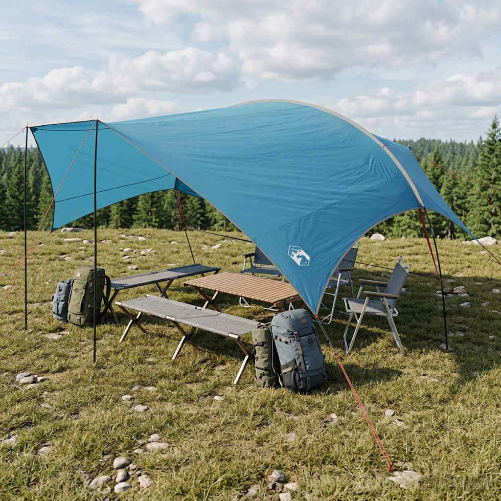 Camping Tarp Waterproof Blue 695 x 580 x 200 cm