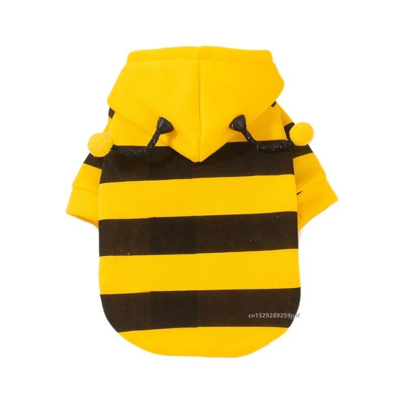 Dogs & Cats Bee Pet Puppy Coat Apparel Outfit Dog Hoodies Winter Warm Cat Cosplay Costume Holiday Outfit for Small Medium