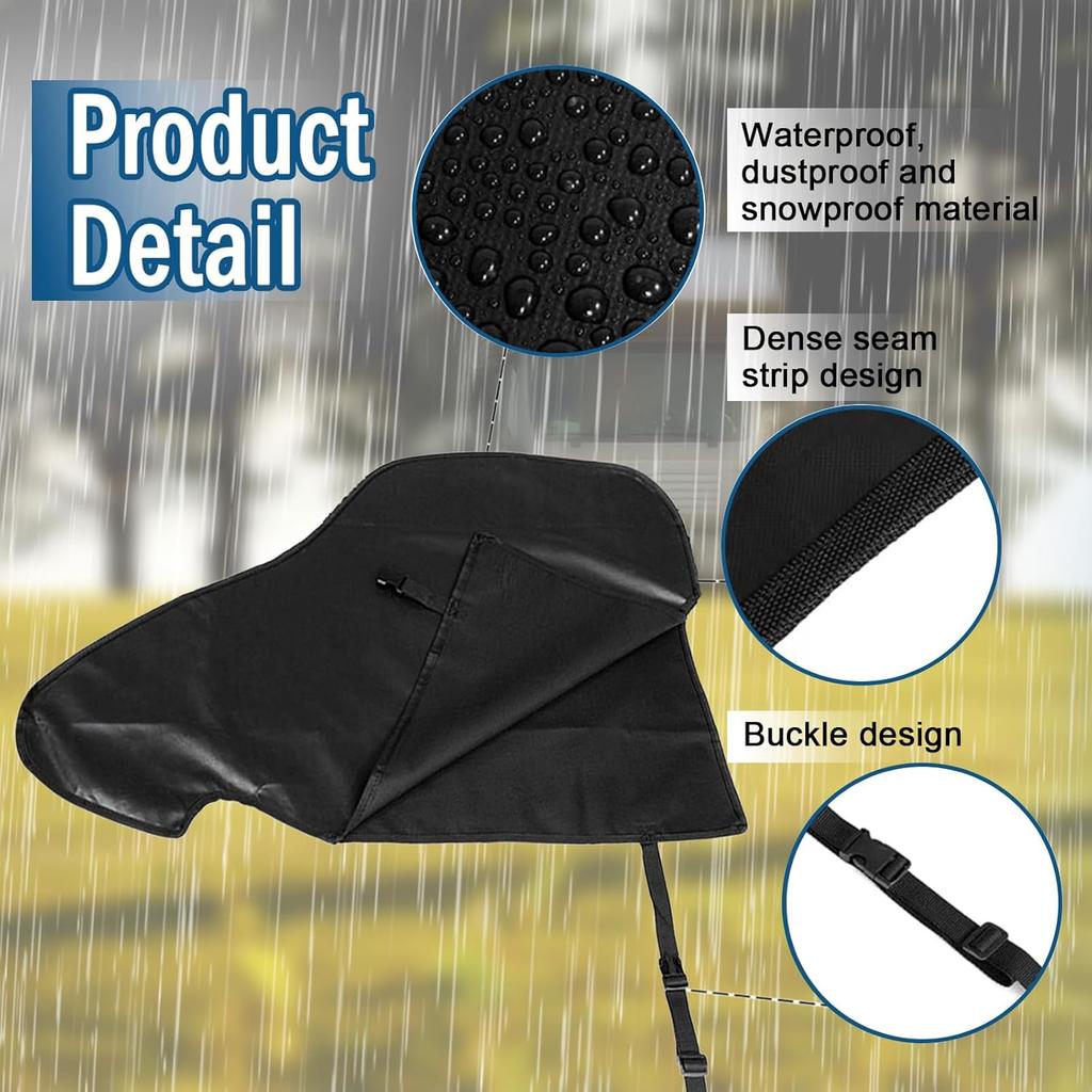 Caravan Hitch Cover - Trailer Hitch Cover With Breathable Oxford & Waterproof PVC Fabric, Adehoei 19 * 24.8 * 35" Travel Trailer Tongue Towing RV