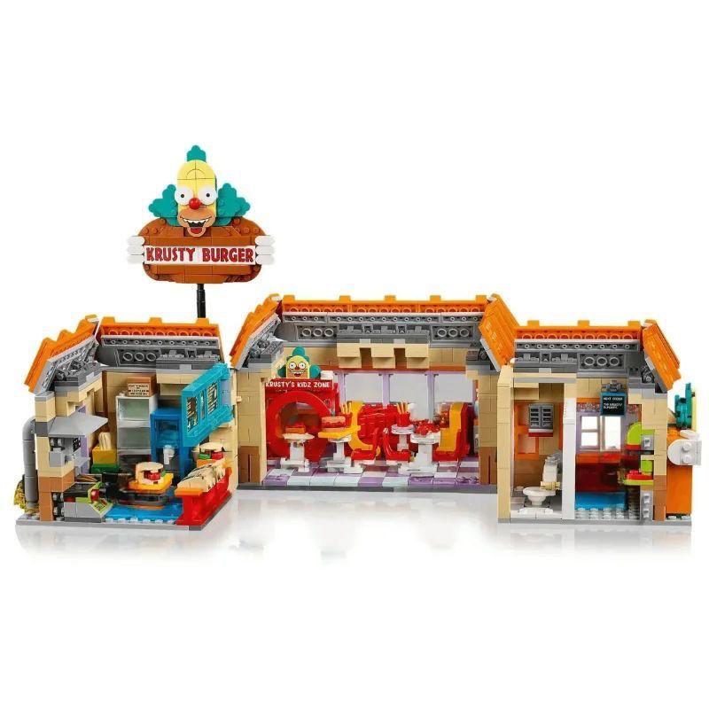 В наличии 1635 штук строительных блоков MOC City Krusty Hamburg, подходящих для рождественского подарочного набора для детей
