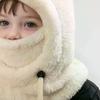 Детские плюшевые шапки-балаклавы Ветрозащитная теплая шапка шарф Регулируемая защита шеи Шапка для защиты ушей