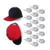 16Pcs Baseball Cap Dual Use ABS Hook Baseball Club Gym No Trace Free Punch Hat Storage Wall Sticky Hook Cap Shop Display Stand