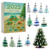 Acrylic Sea Glass Christmas Advent Calendar Tree Shape Xmas Tree Pendant Centerpiece