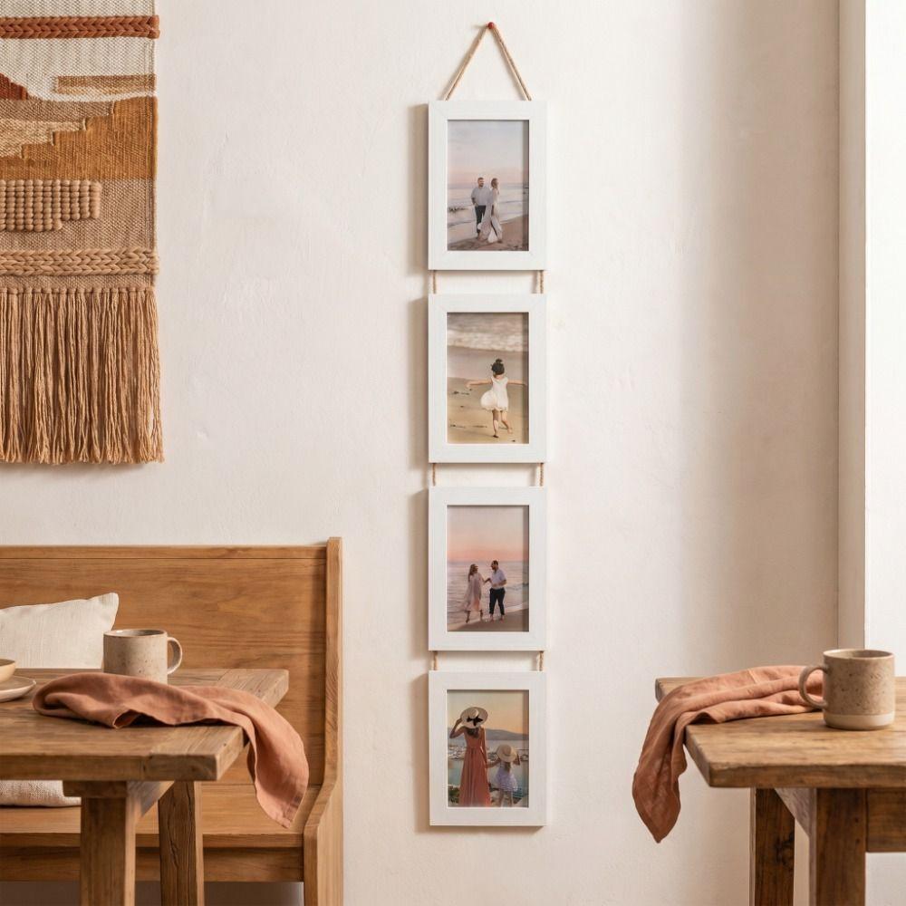 6-Inch Hanging Picture Frame Rustic Style Vertical Photo Wall Family Portrait Frame  Bedroom