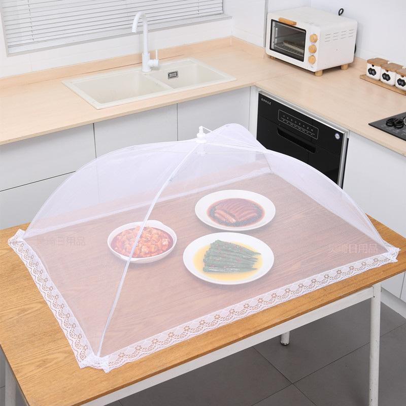 Mesh Food Cover Folding Net Reusable Protector for Flies Insects Up Table Cover for Outdoor Dining
