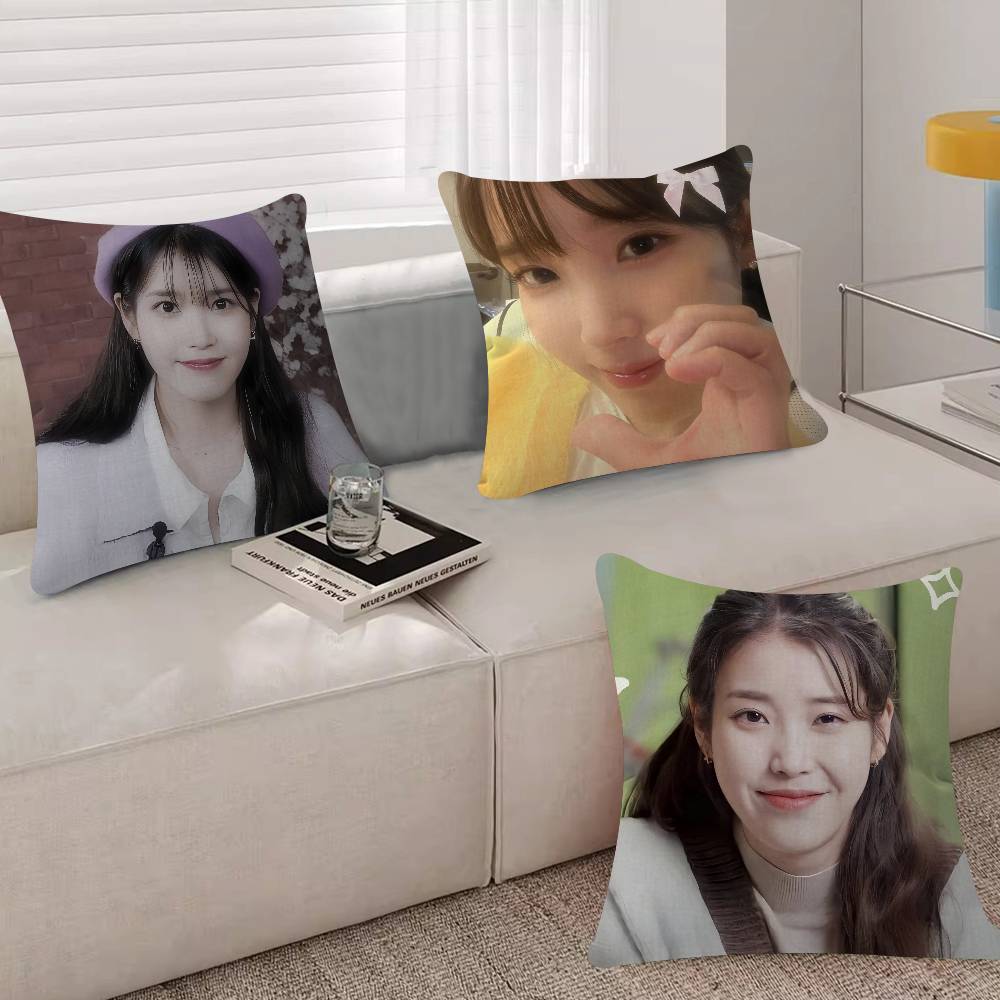 POP Корейская певица I-IU Наволочки Мультяшные Декоративные для Дивана Дома Двусторонняя Печать Короткий Плюш Милая Наволочка