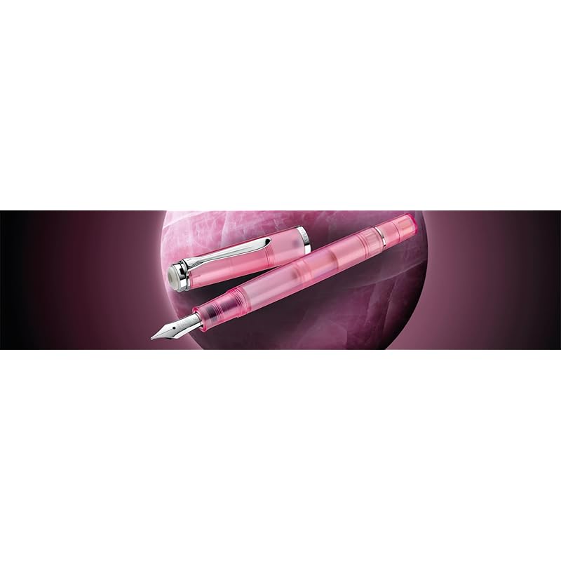 Перьевая ручка Pelikan Pelican F Fine Print Classic Demonstrator Rose Quartz M205 Limited Официально импортированный продукт