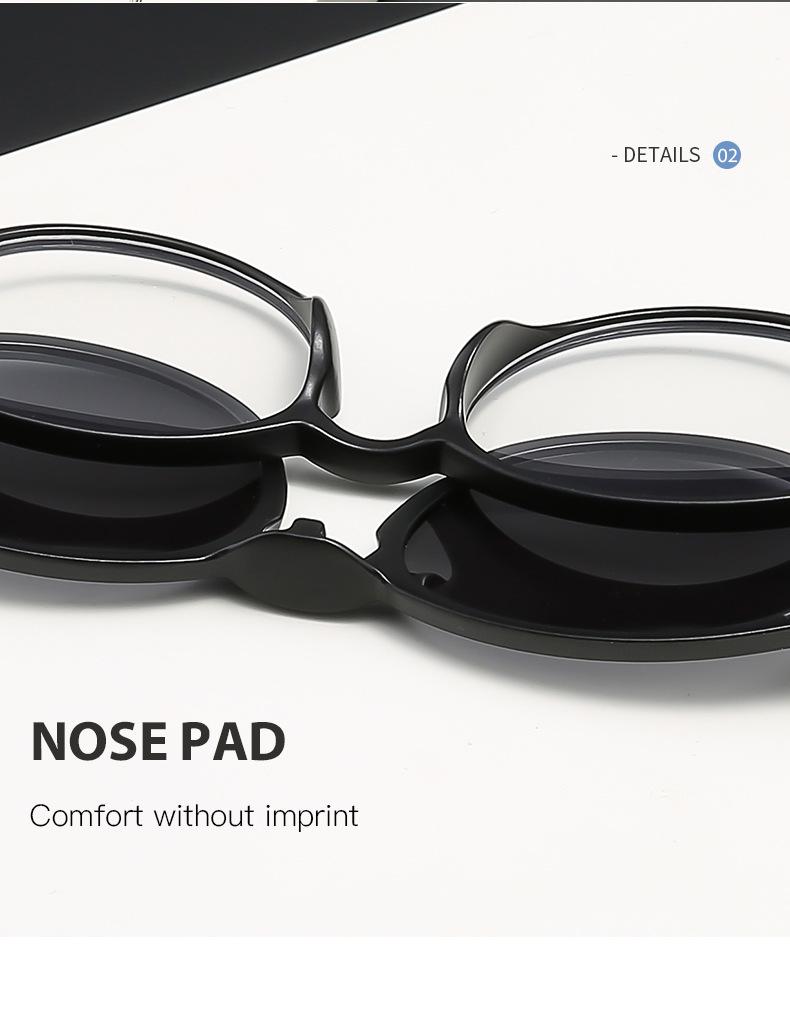 Магнитные круглые солнцезащитные очки с поляризационными клипсами, набор для мужчин и женщин - 5 сменных линз