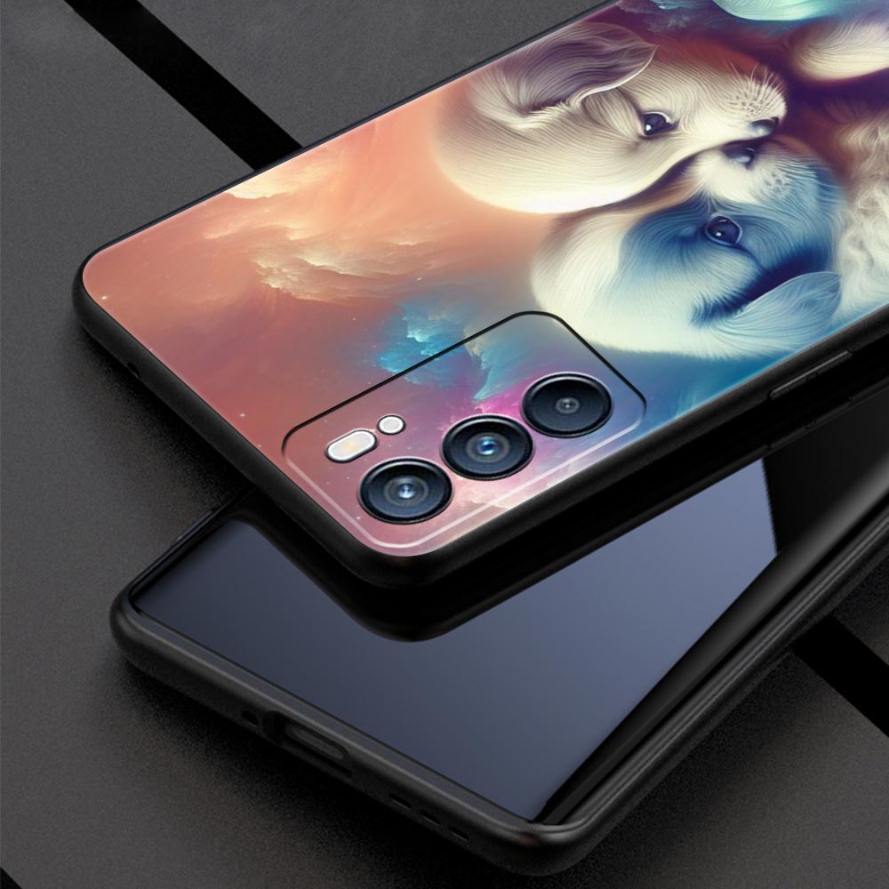 Cute Little Dog Phone Case For Oppo Reno 13 12 11 10 7 F Find X5 X6 A98 A80 A79 A78 A57 A54 A31 A17 Pro 5G Soft TPU Cover Capas