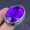 Pink Amethyst Gemstone Handmade 925 Steling Silver Gift Jewelry Ring Size 9 m6C54