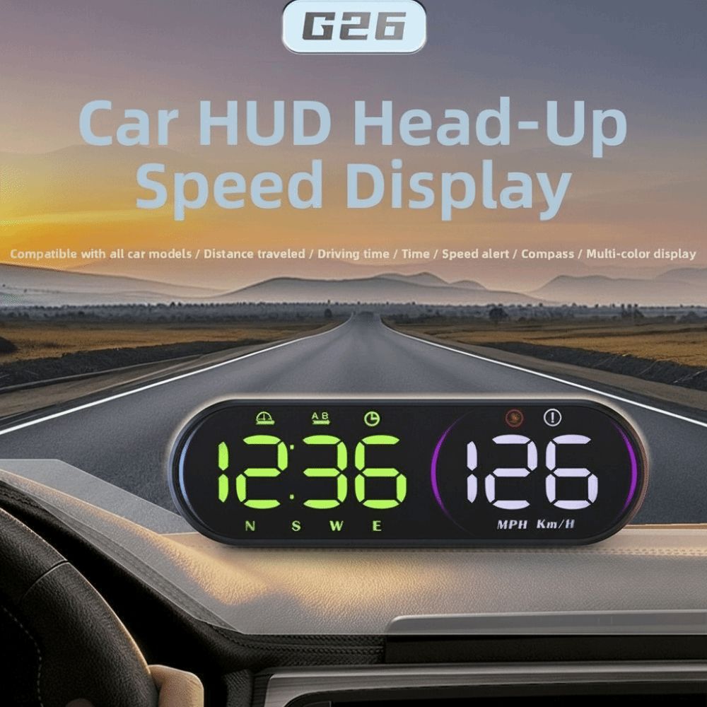 Portable Digital Speedometer Universal Windshield Projector Car Head Up Display Tachometer