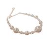 Adjustable Pearl Bracelet Fashion Pearl String Bracelet Exquisite White Beads Bangle  for Women
